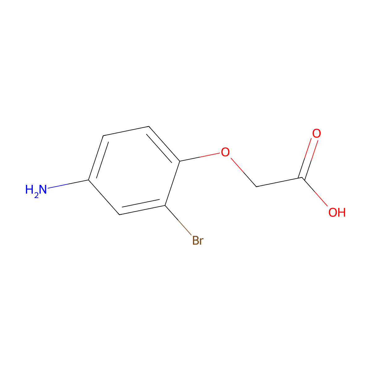 4-Amino-2-bromophenoxyacetic acid molecular structure, CAS 861797-07-1