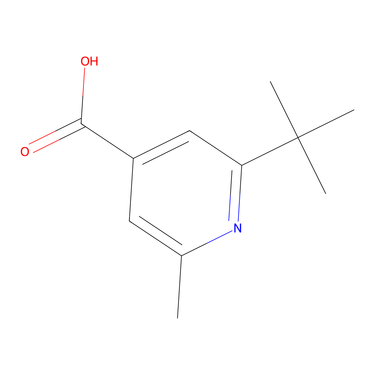2-(tert-Butyl)-6-methylisonicotinic acid molecular structure, CAS 861803-64-7