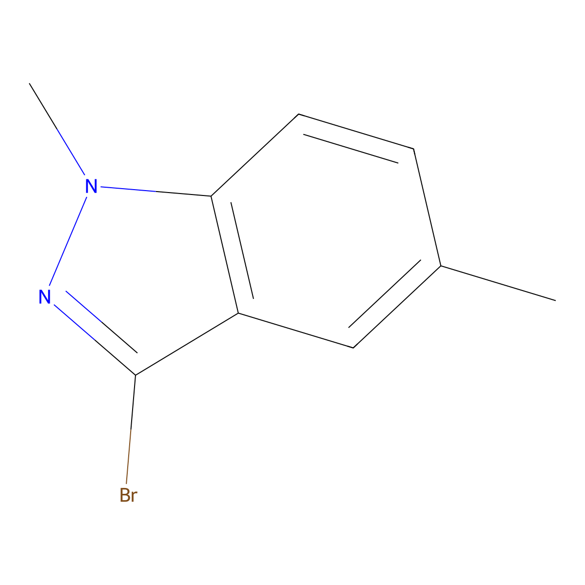 3-Bromo-1,5-dimethylindazole molecular structure, CAS 861803-78-3