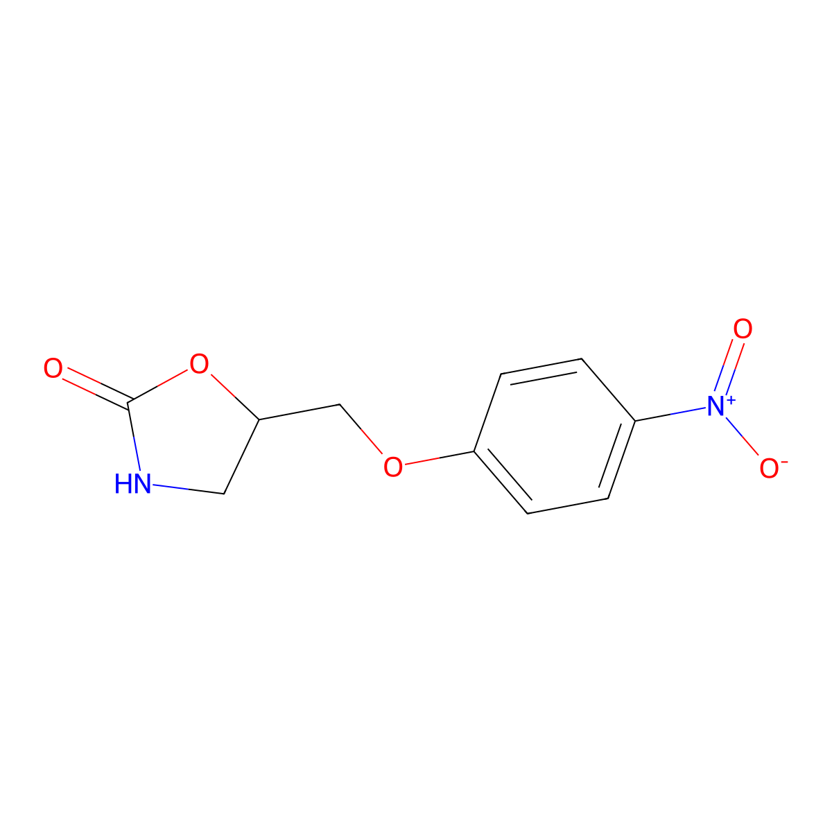 5-[(4-Nitrophenoxy)methyl]-1,3-oxazolidin-2-one molecular structure, CAS 86181-86-4