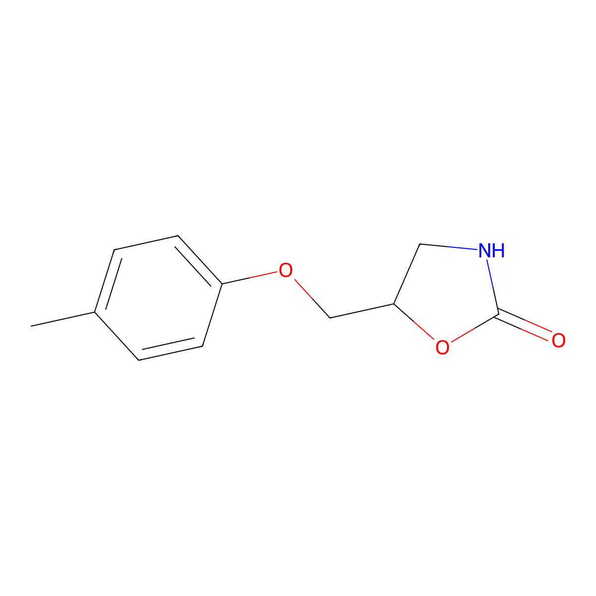 5-[(4-Methylphenoxy)methyl]-1,3-oxazolidin-2-one molecular structure, CAS 86181-89-7