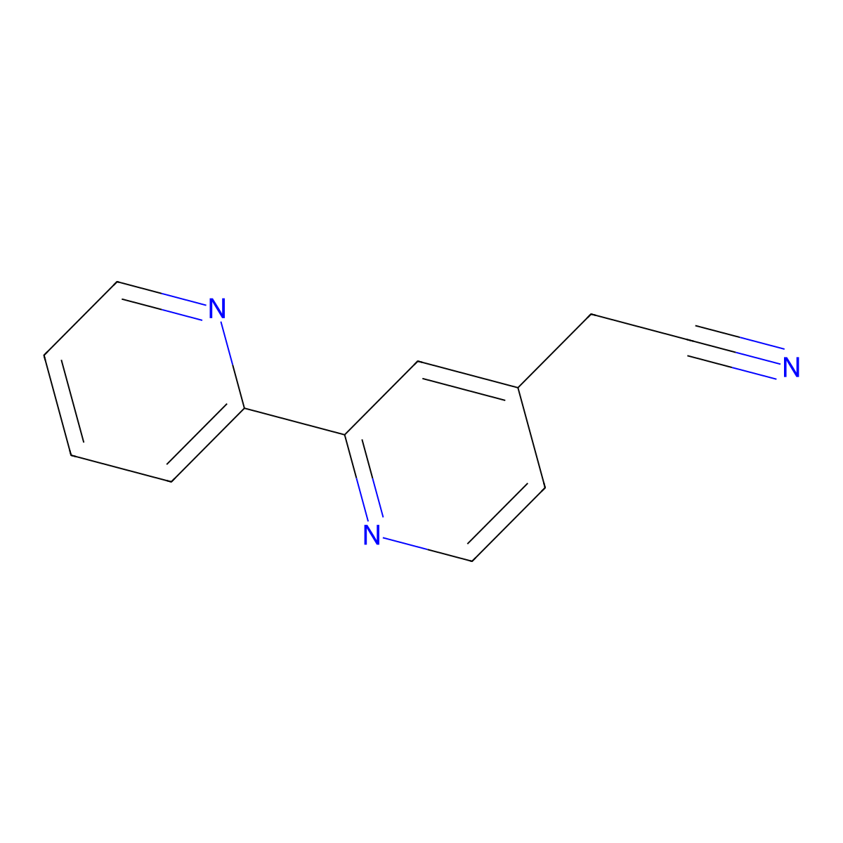 2-(2-Pyridin-2-yl-4-pyridinyl)acetonitrile molecular structure, CAS 861819-13-8
