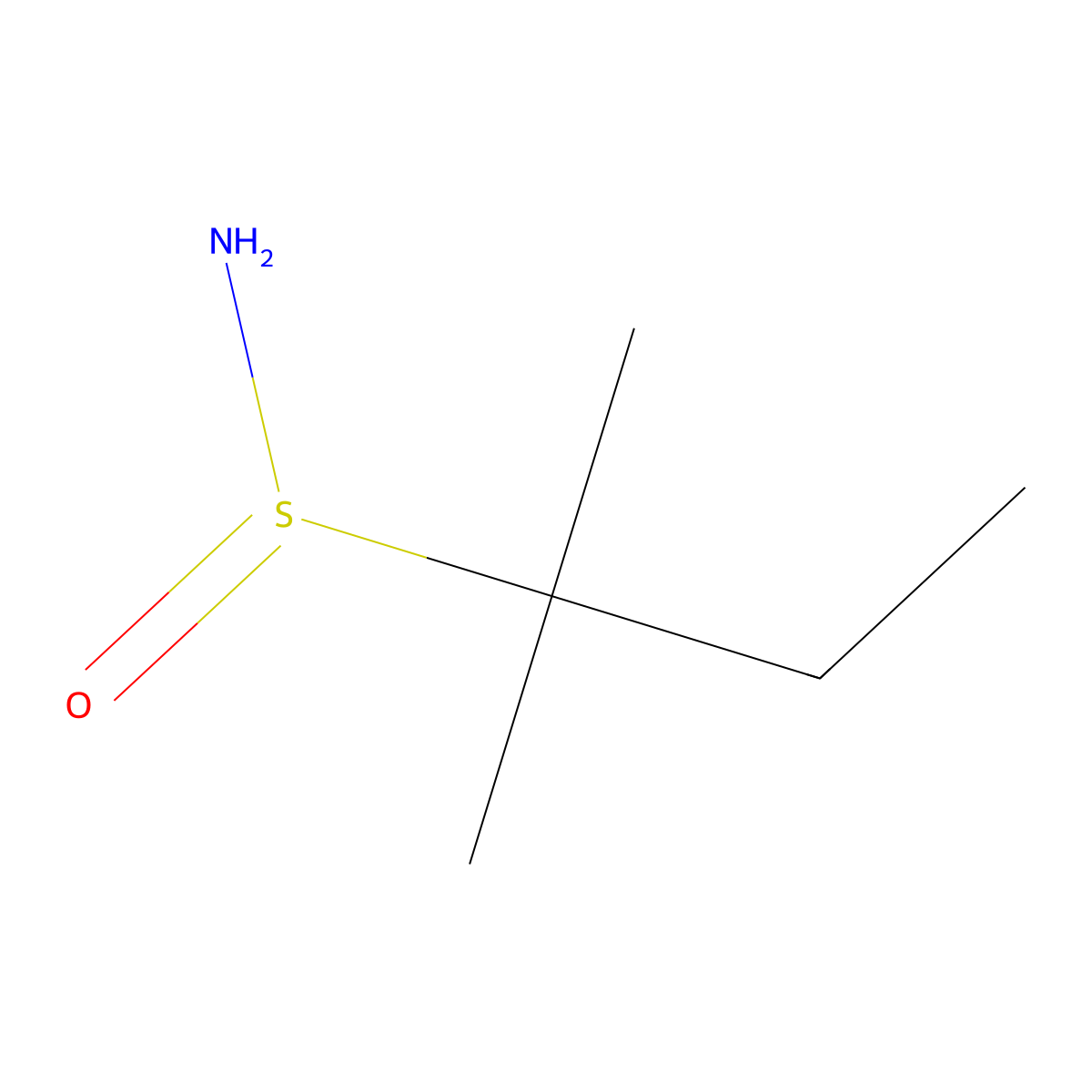 (S)-2-Methylbutane-2-sulfinamide molecular structure, CAS 861821-90-1