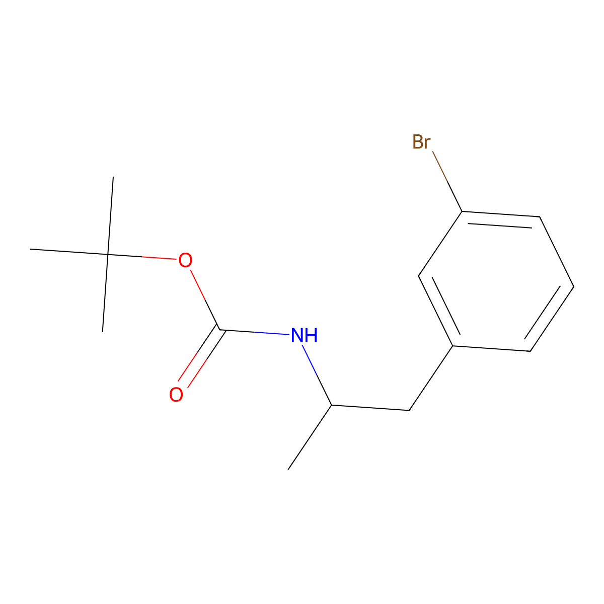 tert-butyl N-[1-(3-bromophenyl)propan-2-yl]carbamate molecular structure, CAS 861839-93-2