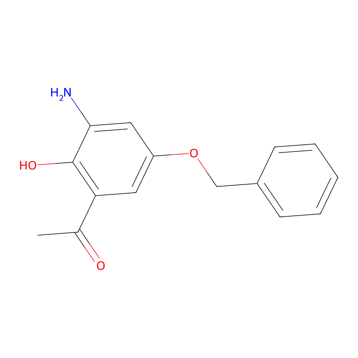 1-(3-Amino-5-(benzyloxy)-2-hydroxyphenyl)ethanone molecular structure, CAS 861841-90-9