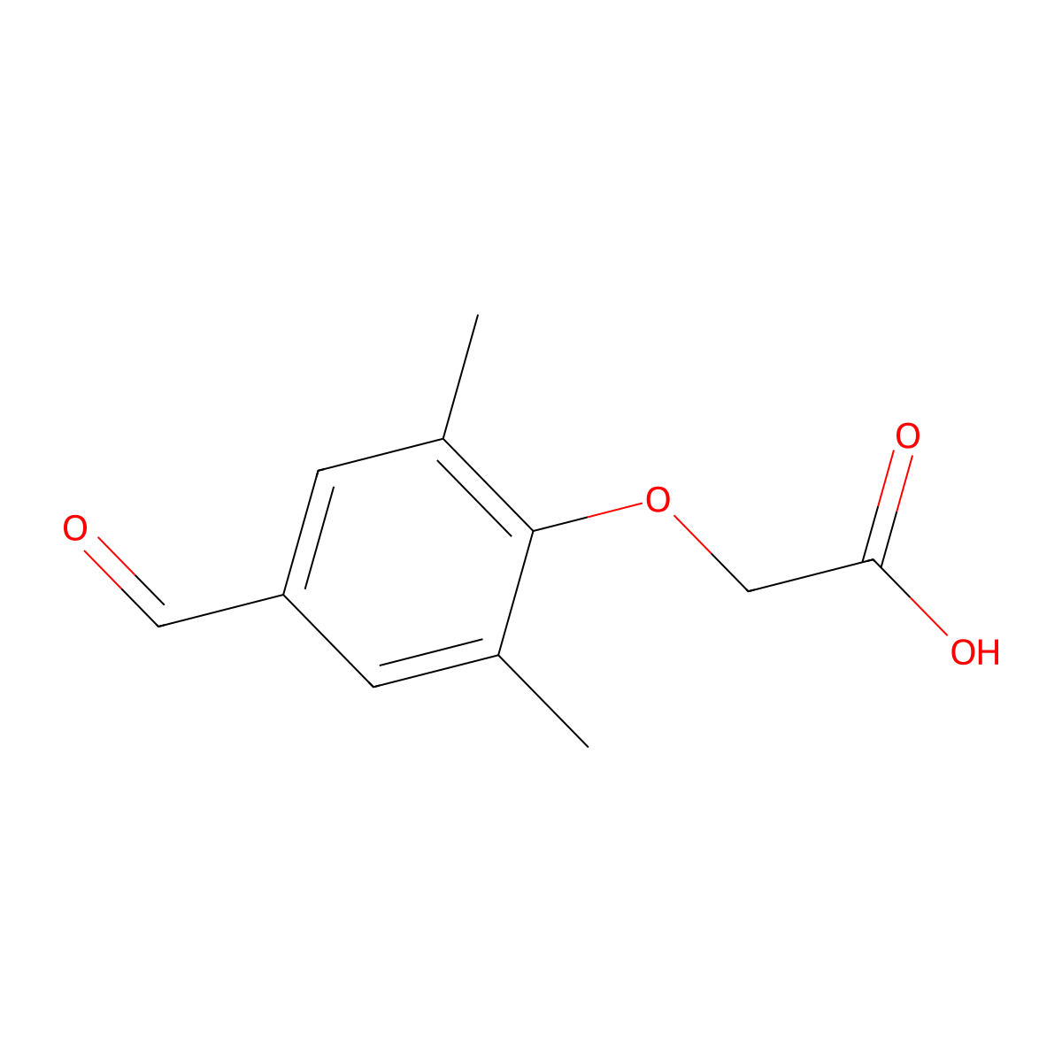 (4-Formyl-2,6-dimethyl-phenoxy)-acetic acid molecular structure, CAS 861856-50-0