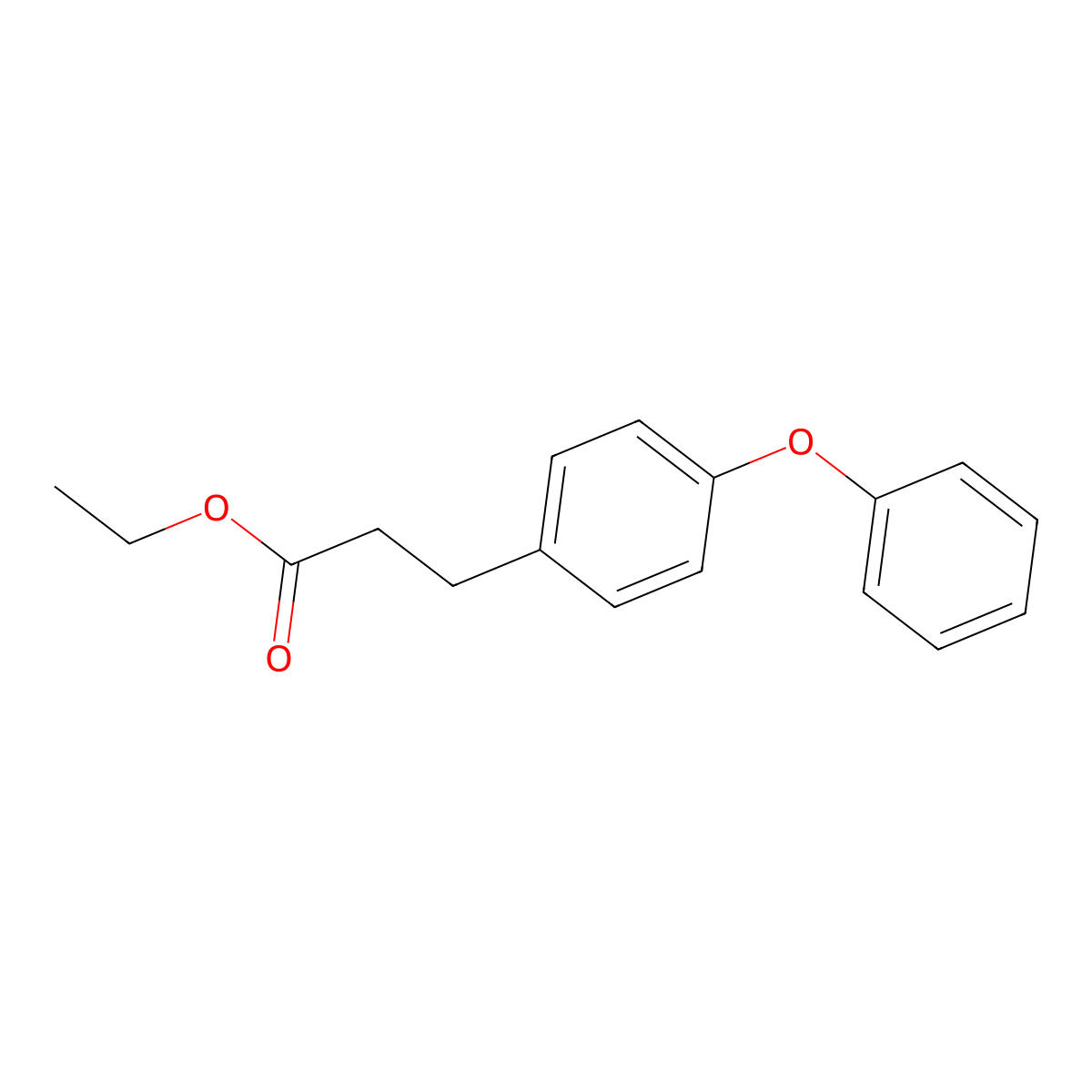 Ethyl 3-(4-phenoxyphenyl)propanoate molecular structure, CAS 861856-61-3
