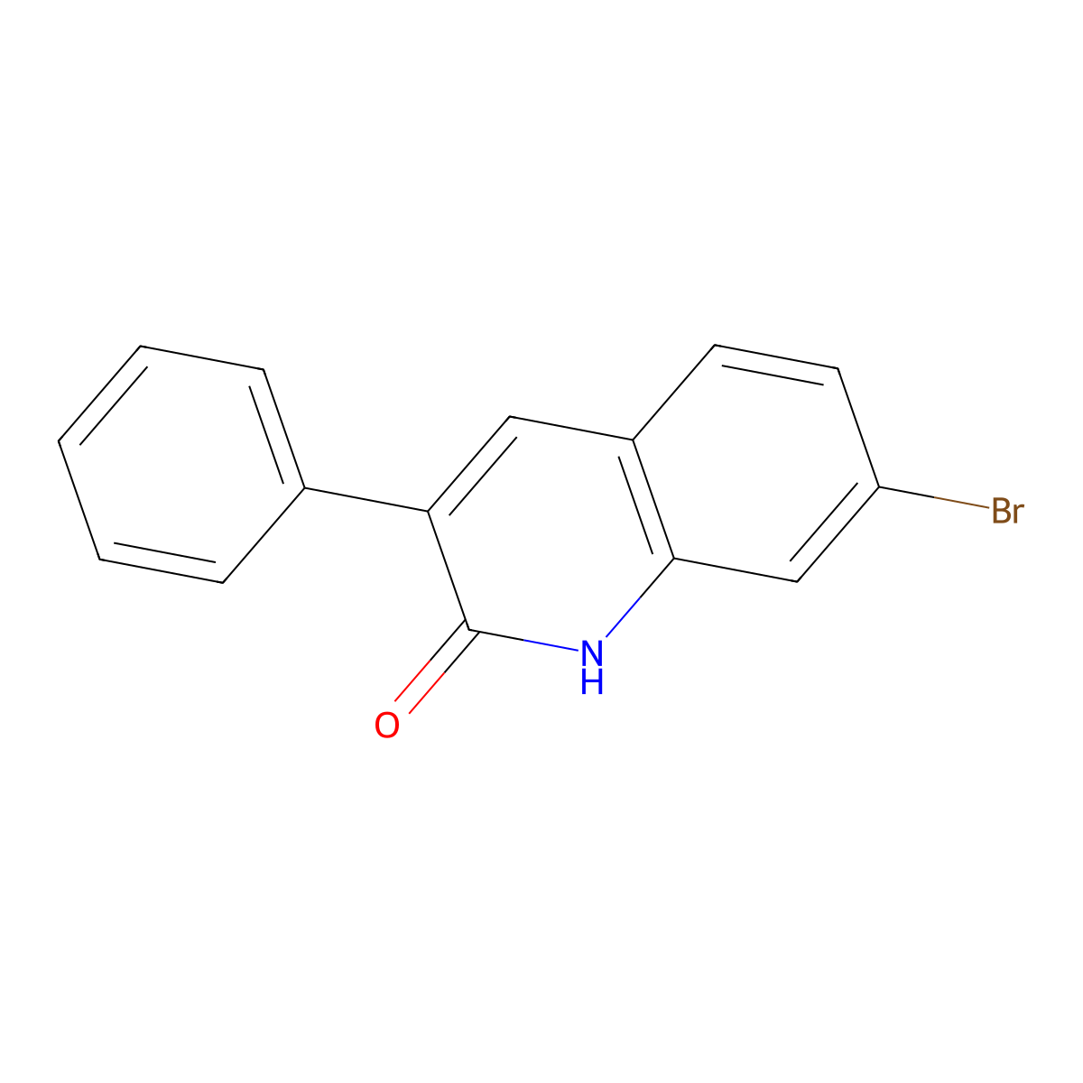 7-Bromo-3-phenylquinolin-2(1H)-one molecular structure, CAS 861872-50-6