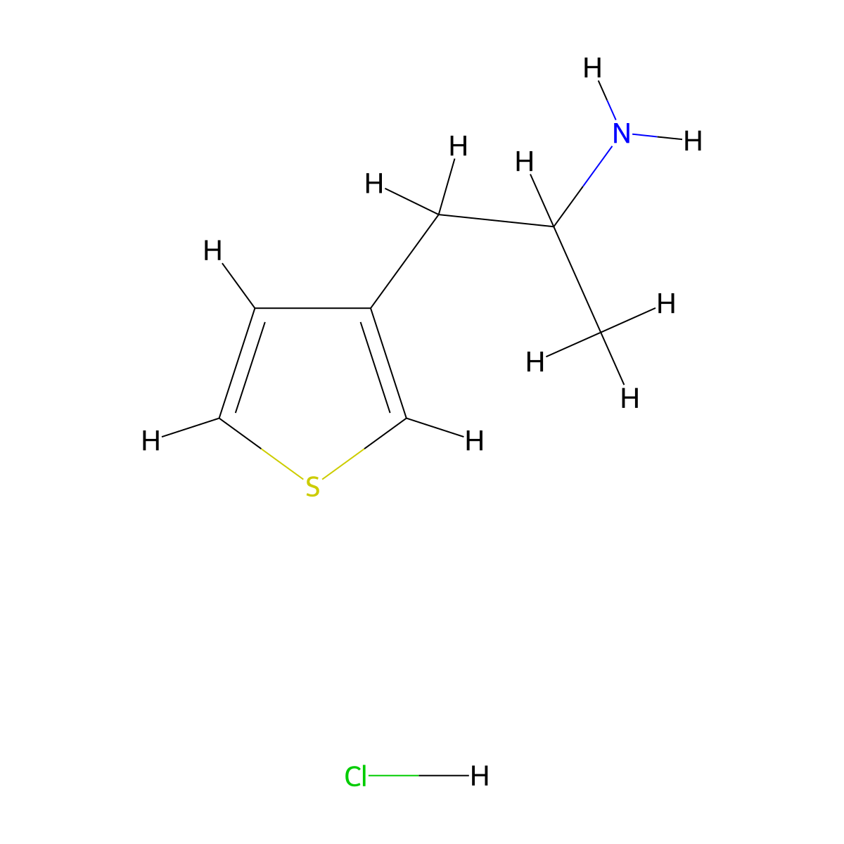 1-(Thiophen-3-yl)propan-2-amine hydrochloride molecular structure, CAS 86188-25-2