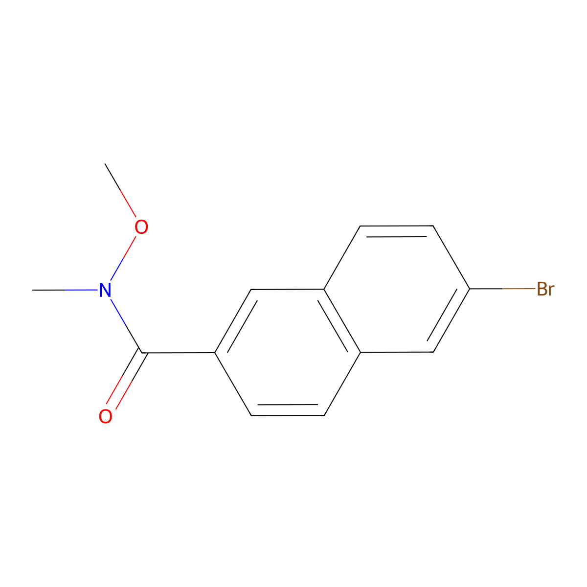 6-bromo-N-methoxy-N-methyl-2-Naphthalenecarboxamide molecular structure, CAS 861880-64-0