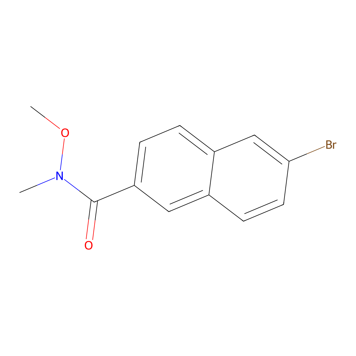 6-bromo-N-methoxy-N-methyl-2-Naphthalenecarboxamide molecular structure, CAS 861880-64-0