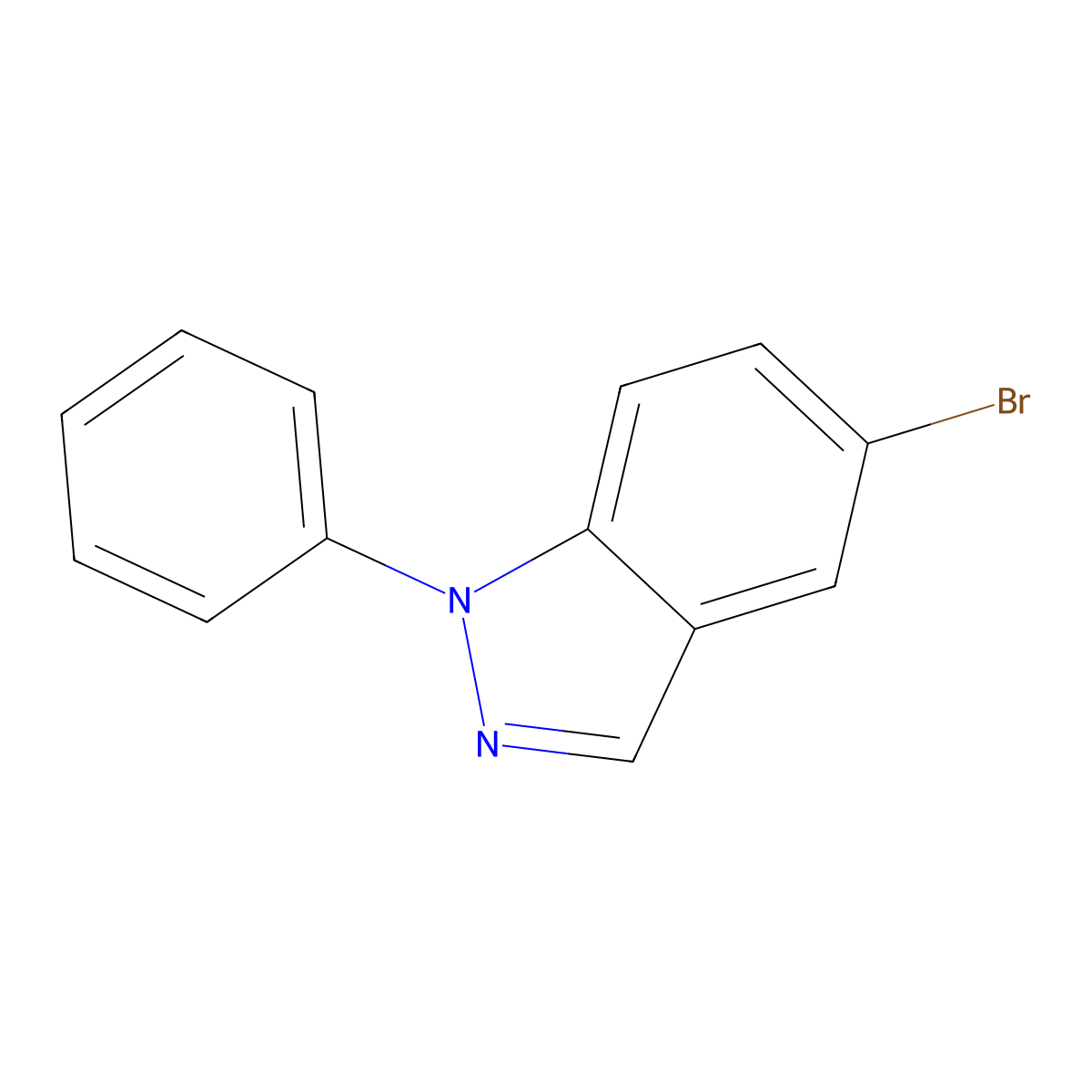 5-Bromo-1-phenyl-1H-indazole molecular structure, CAS 861905-18-2