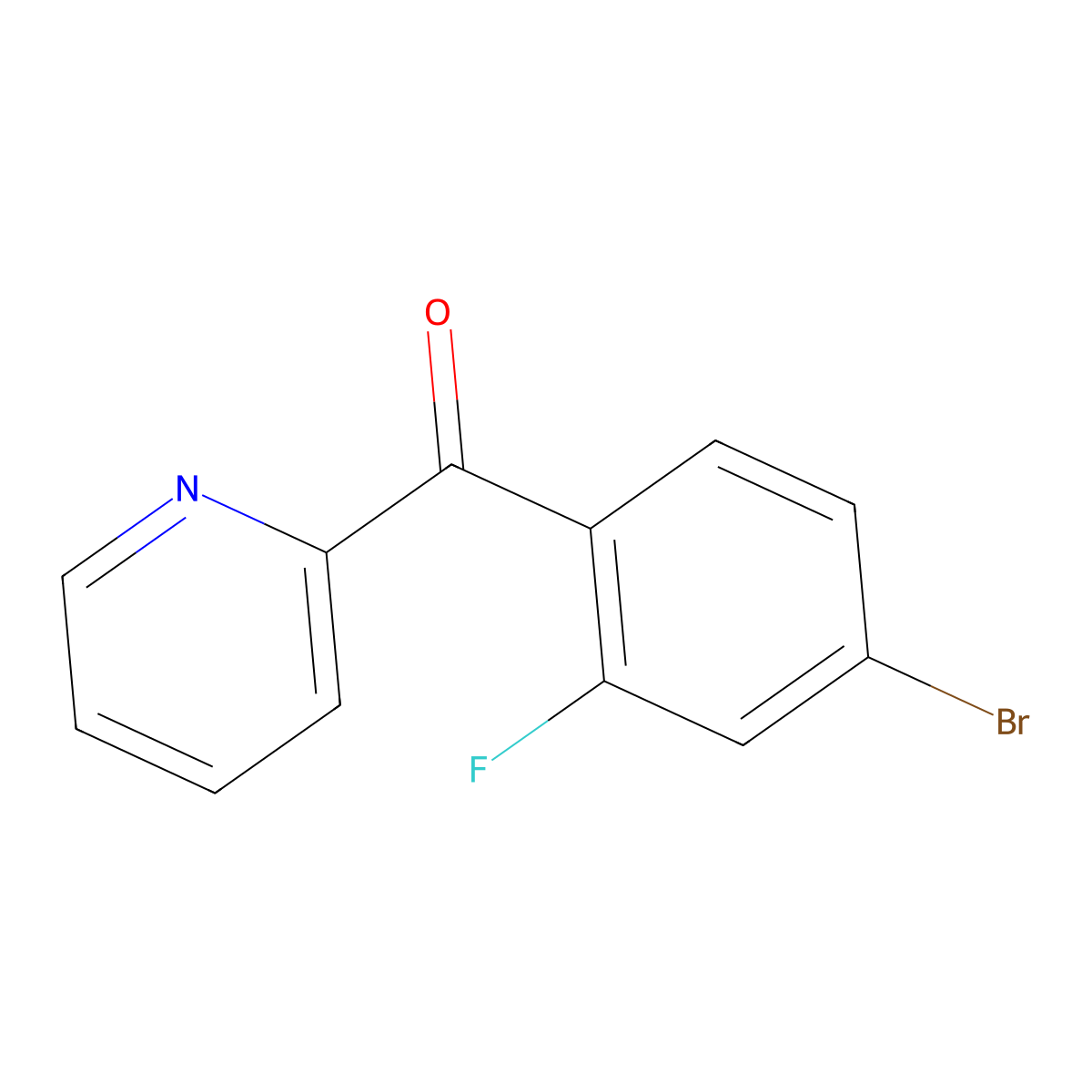(4-Bromo-2-fluorophenyl)-2-pyridinylmethanone molecular structure, CAS 861905-44-4