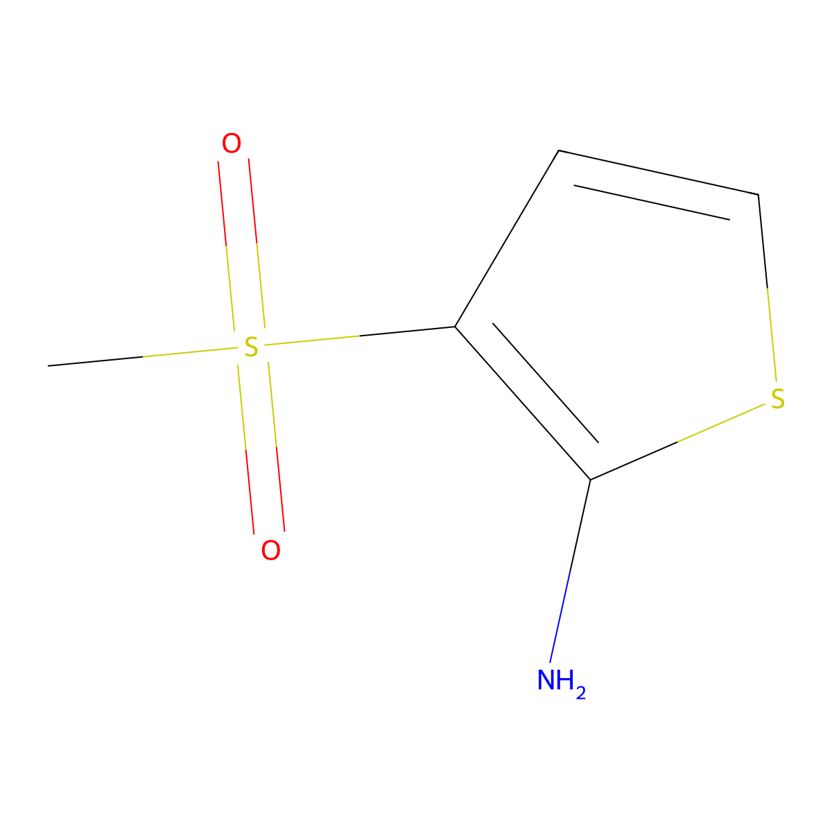 3-Methanesulfonylthiophen-2-amine molecular structure, CAS 86191-70-0