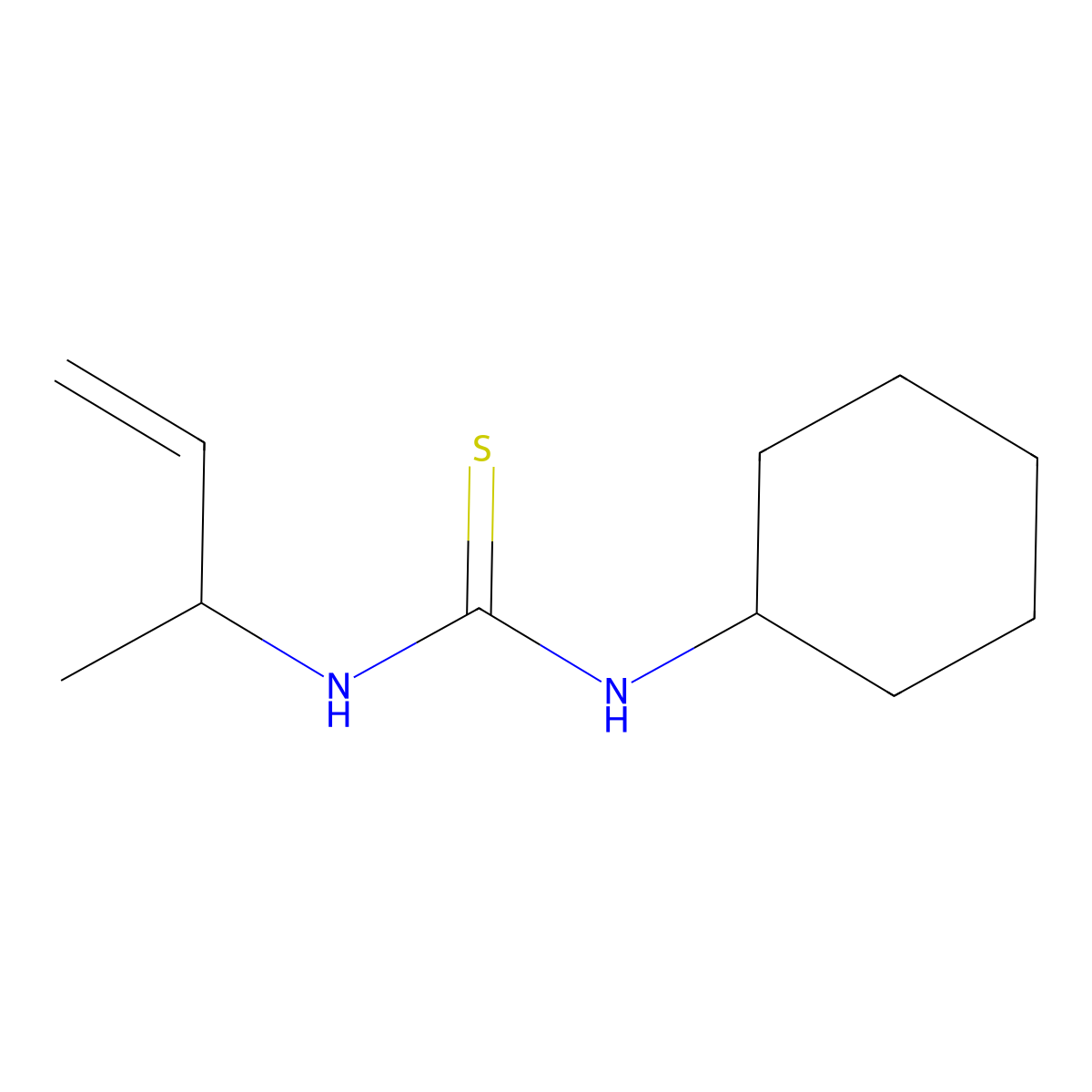 3-(But-3-EN-2-YL)-1-cyclohexylthiourea molecular structure, CAS 861924-66-5
