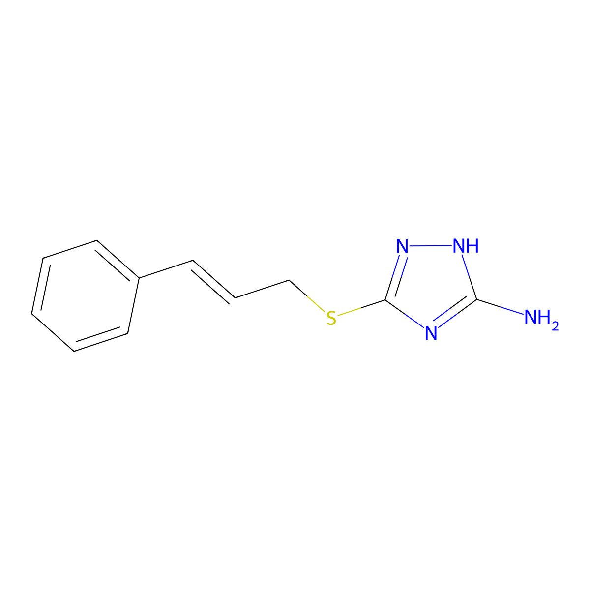 5-(cinnamylsulfanyl)-4H-1,2,4-triazol-3-amine molecular structure, CAS 861924-94-9