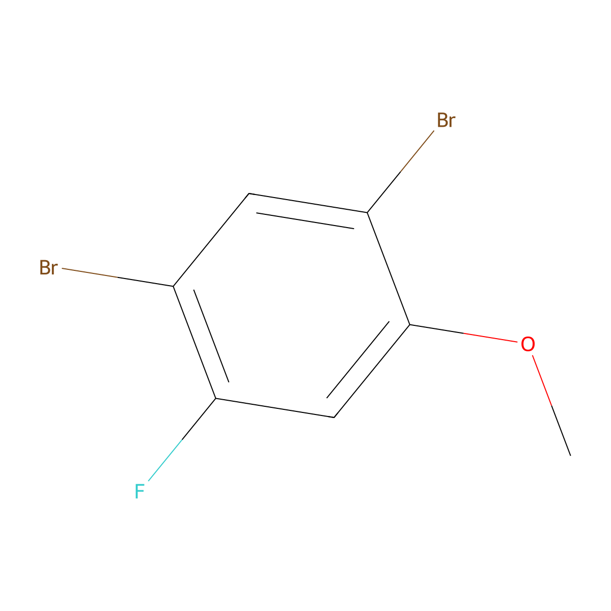 2,4-Dibromo-5-fluoroanisole molecular structure, CAS 861928-16-7
