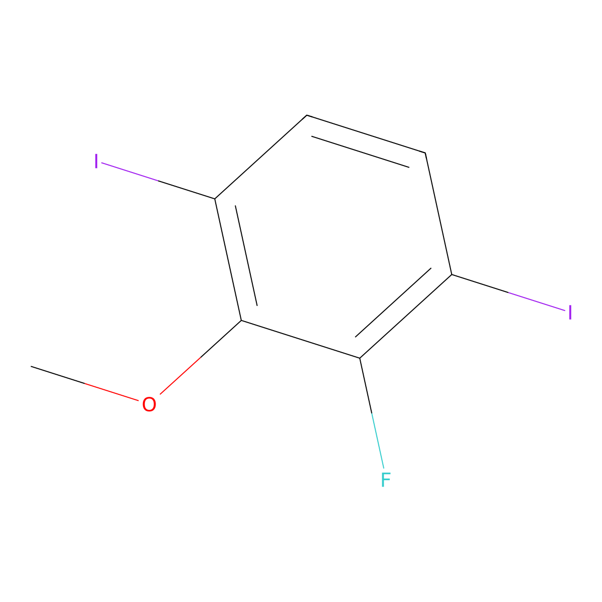 2-Fluoro-3,6-diiodoanisole molecular structure, CAS 861928-17-8