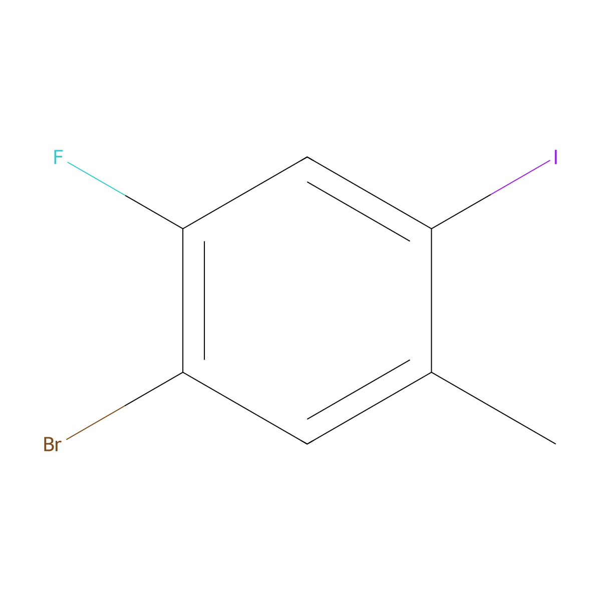 5-Bromo-4-fluoro-2-iodotoluene molecular structure, CAS 861928-20-3