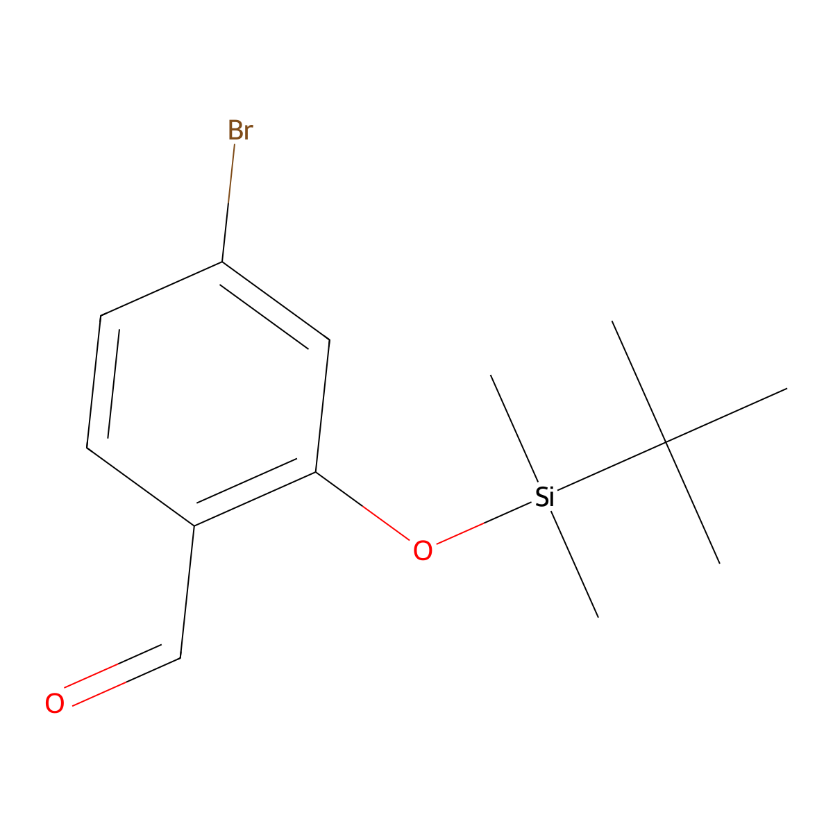 4-Bromo-2-(((1,1-dimethylethyl)dimethylsilyl)oxy)benzaldehyde molecular structure, CAS 861928-21-4