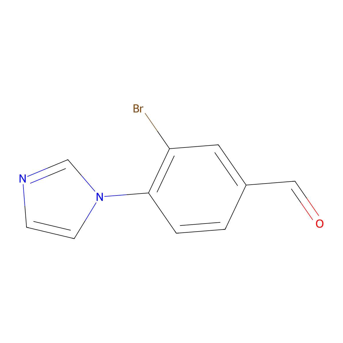 3-Bromo-4-(1H-imidazol-1-YL)benzaldehyde molecular structure, CAS 861932-08-3