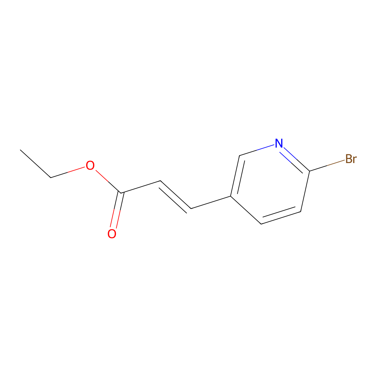 Ethyl 3-(6-bromopyridin-3-yl)prop-2-enoate molecular structure, CAS 861932-12-9