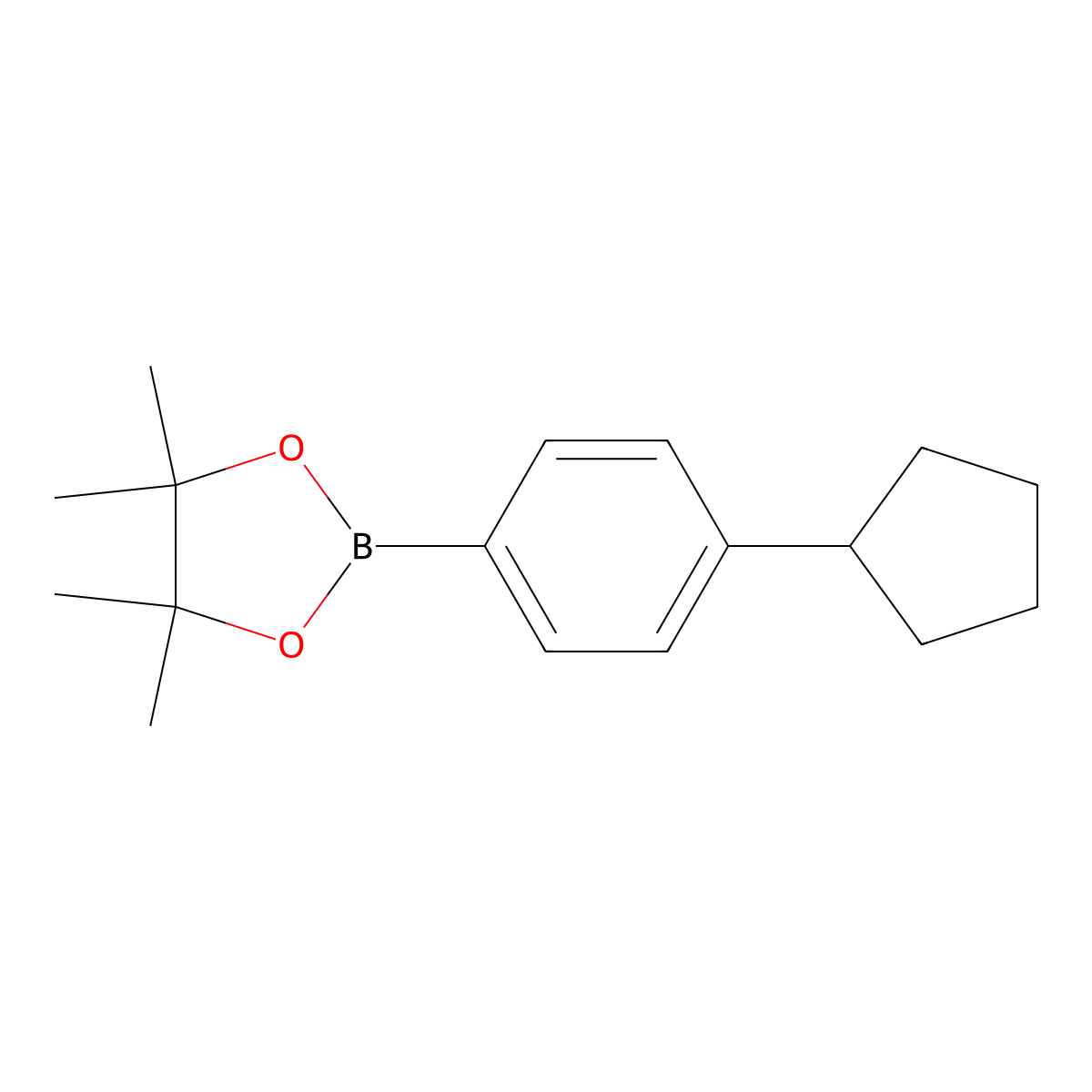 2-(4-Cyclopentylphenyl)-4,4,5,5-tetramethyl-1,3,2-dioxaborolane molecular structure, CAS 861965-54-0