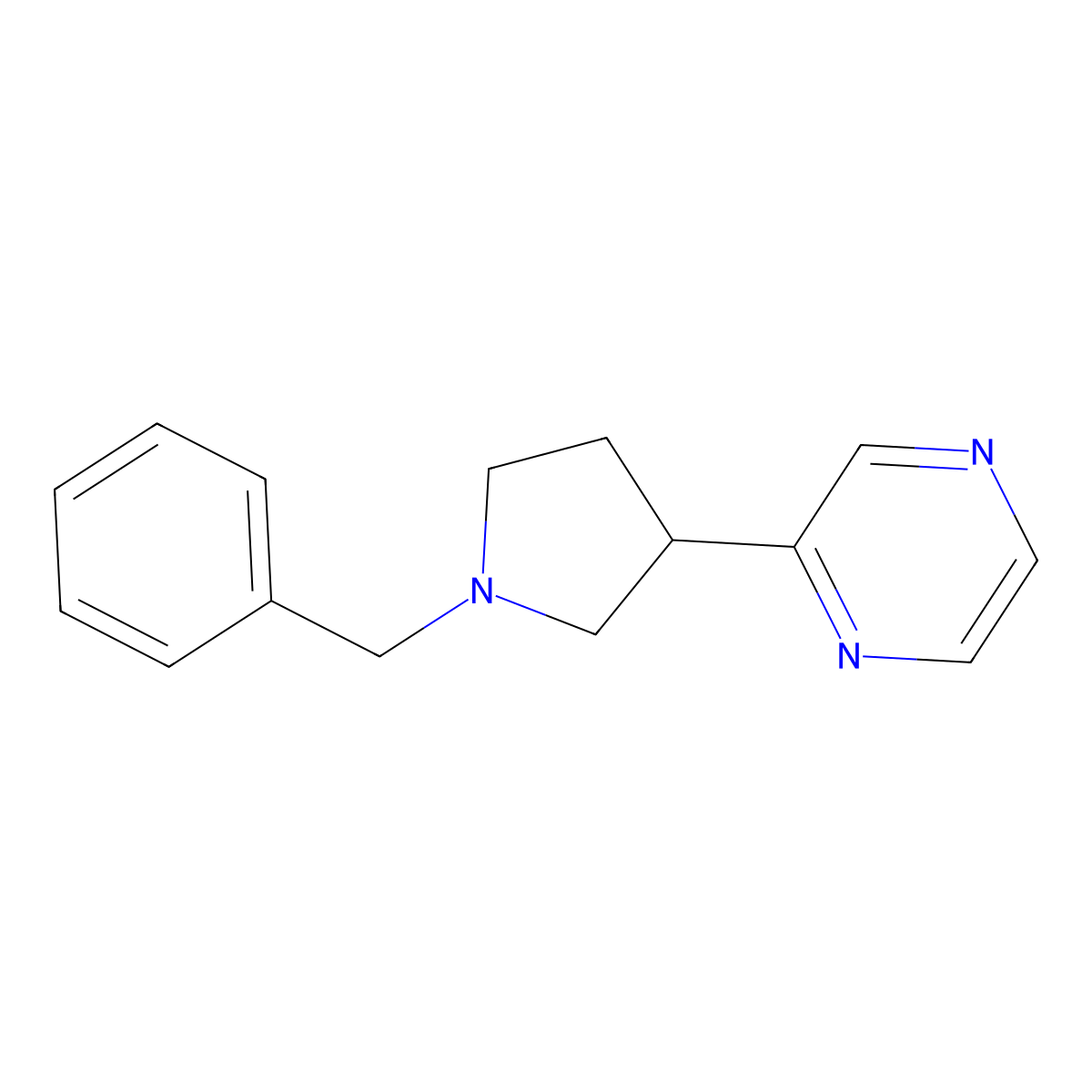 2-(1-Benzylpyrrolidin-3-yl)pyrazine molecular structure, CAS 861965-57-3
