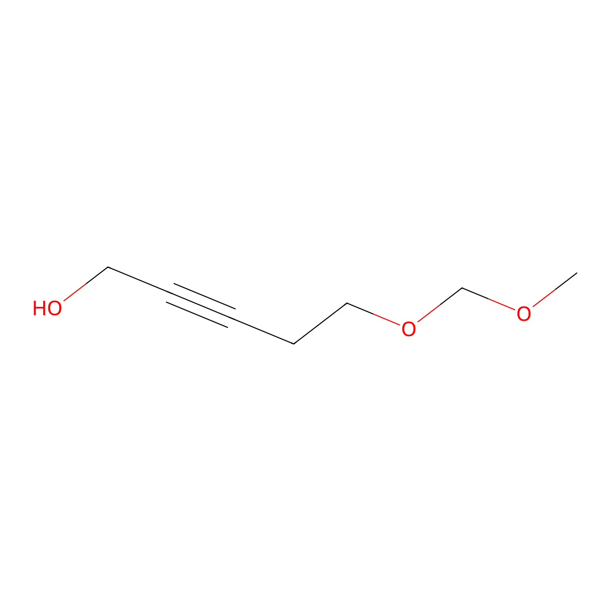 2-Pentyn-1-ol, 5-(methoxymethoxy)- molecular structure, CAS 86197-09-3