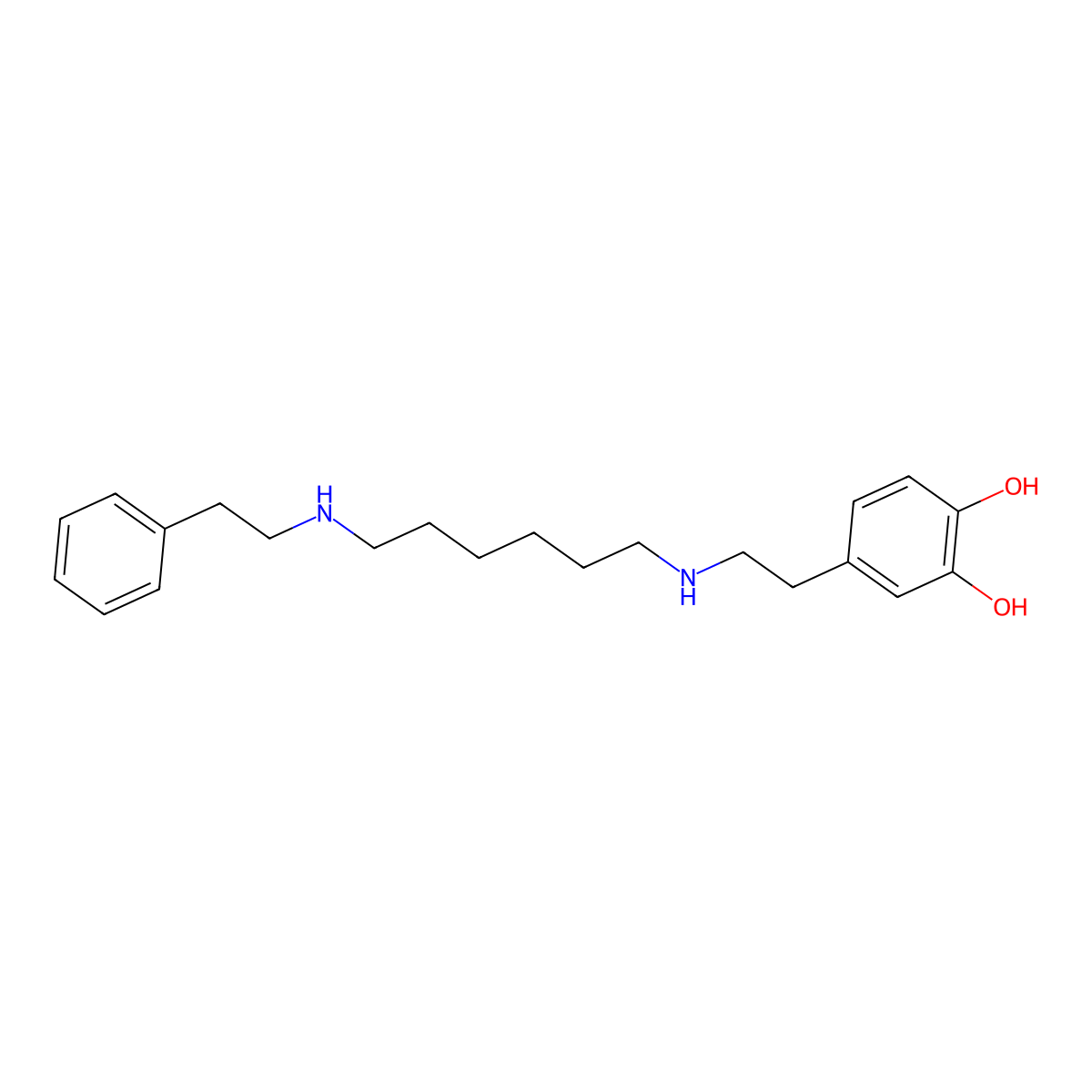 Dopexamine molecular structure, CAS 86197-47-9