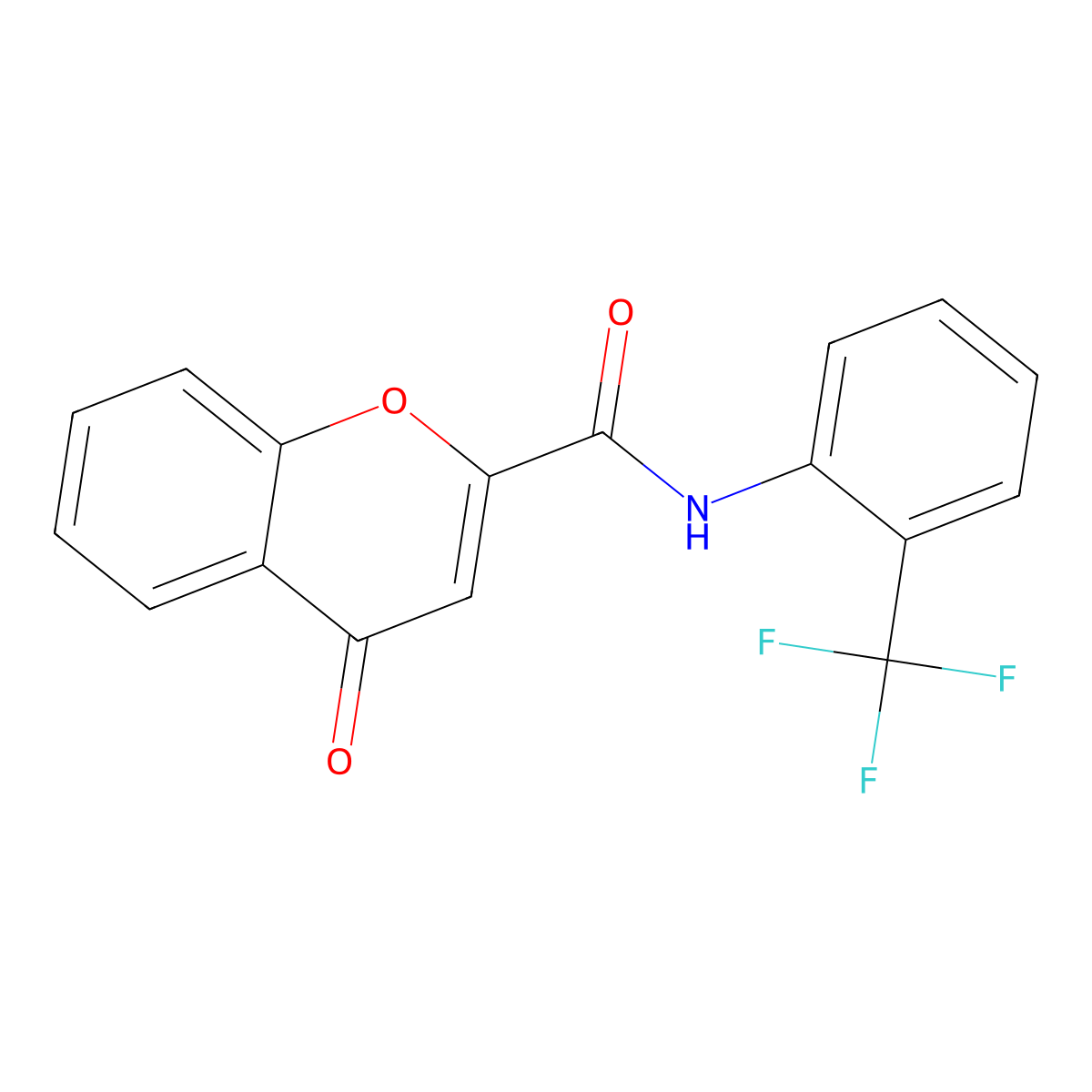 4-oxo-N-[2-(trifluoromethyl)phenyl]-4H-chromene-2-carboxamide molecular structure, CAS 861975-53-3