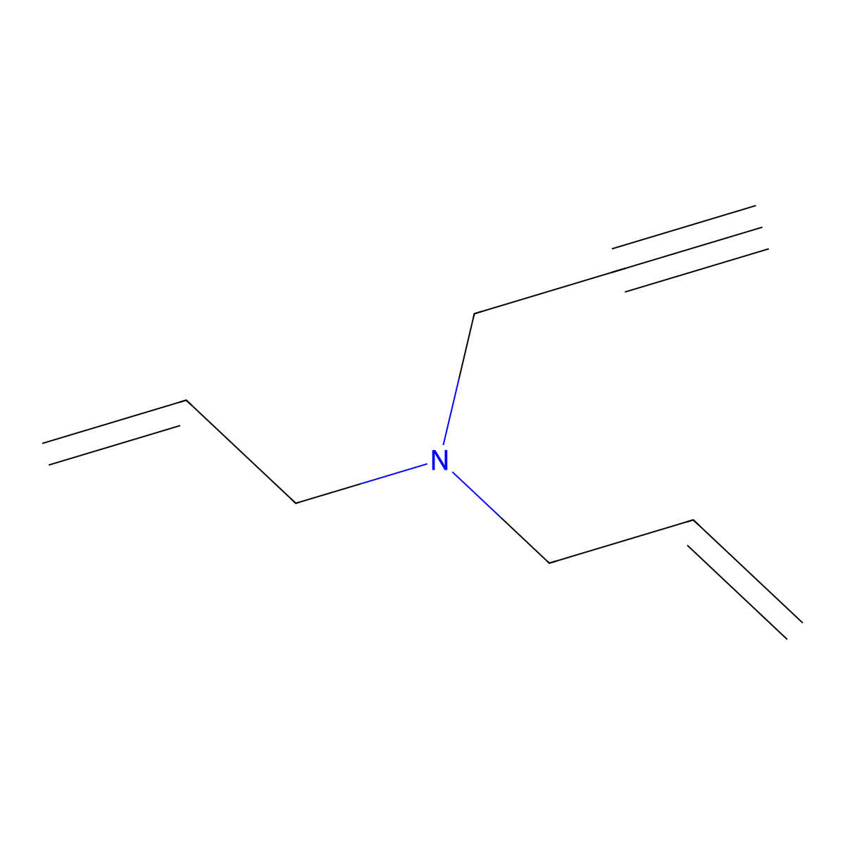 N-(2-Propynyl)-N,N-di(2-propenyl)amine molecular structure, CAS 86199-28-2