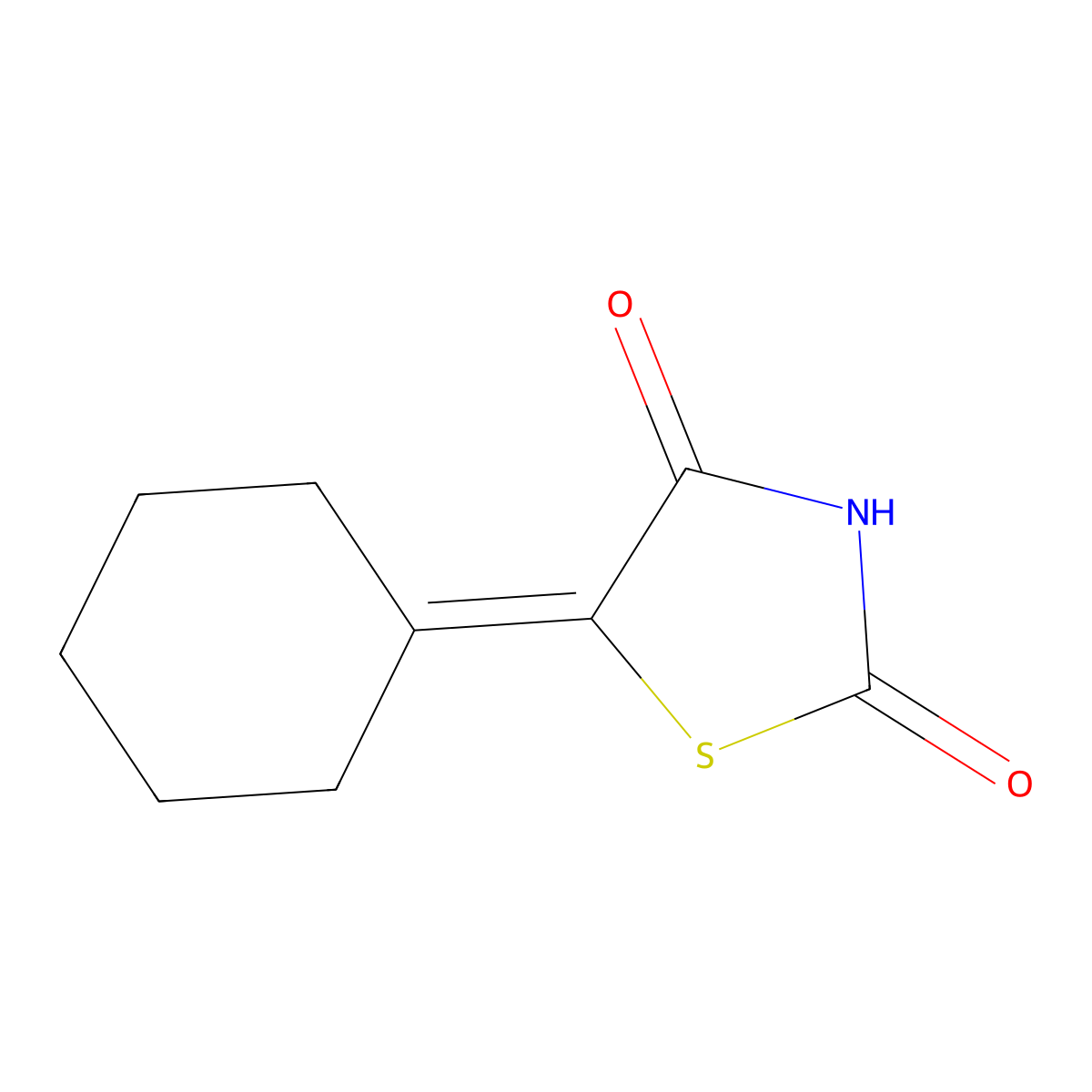 5-Cyclohexylidene-1,3-thiazolidine-2,4-dione molecular structure, CAS 86199-39-5