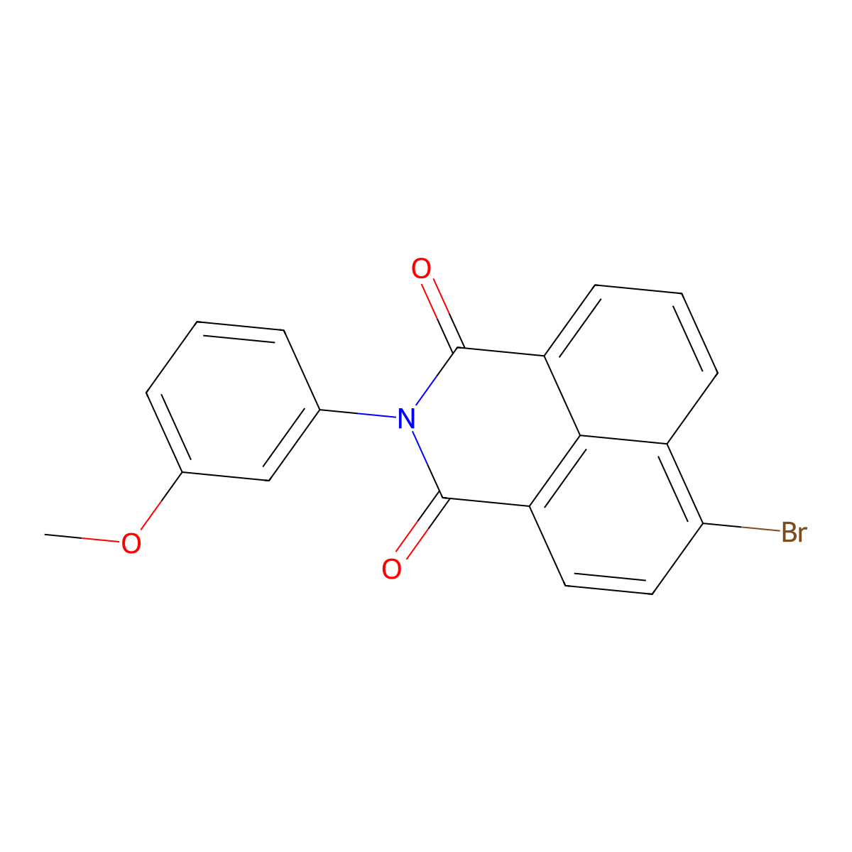 6-bromo-2-(3-methoxyphenyl)-1H-benzo[de]isoquinoline-1,3(2H)-dione molecular structure, CAS 86202-13-3