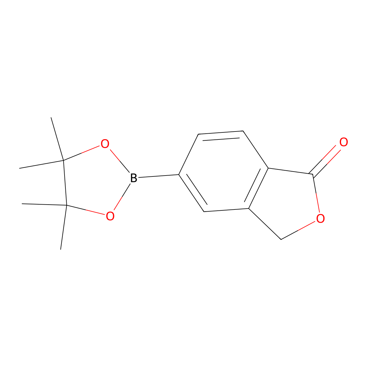 5-(4,4,5,5-tetramethyl-1,3,2-dioxaborolan-2-yl)-3H-2-benzofuran-1-one molecular structure, CAS 862081-37-6
