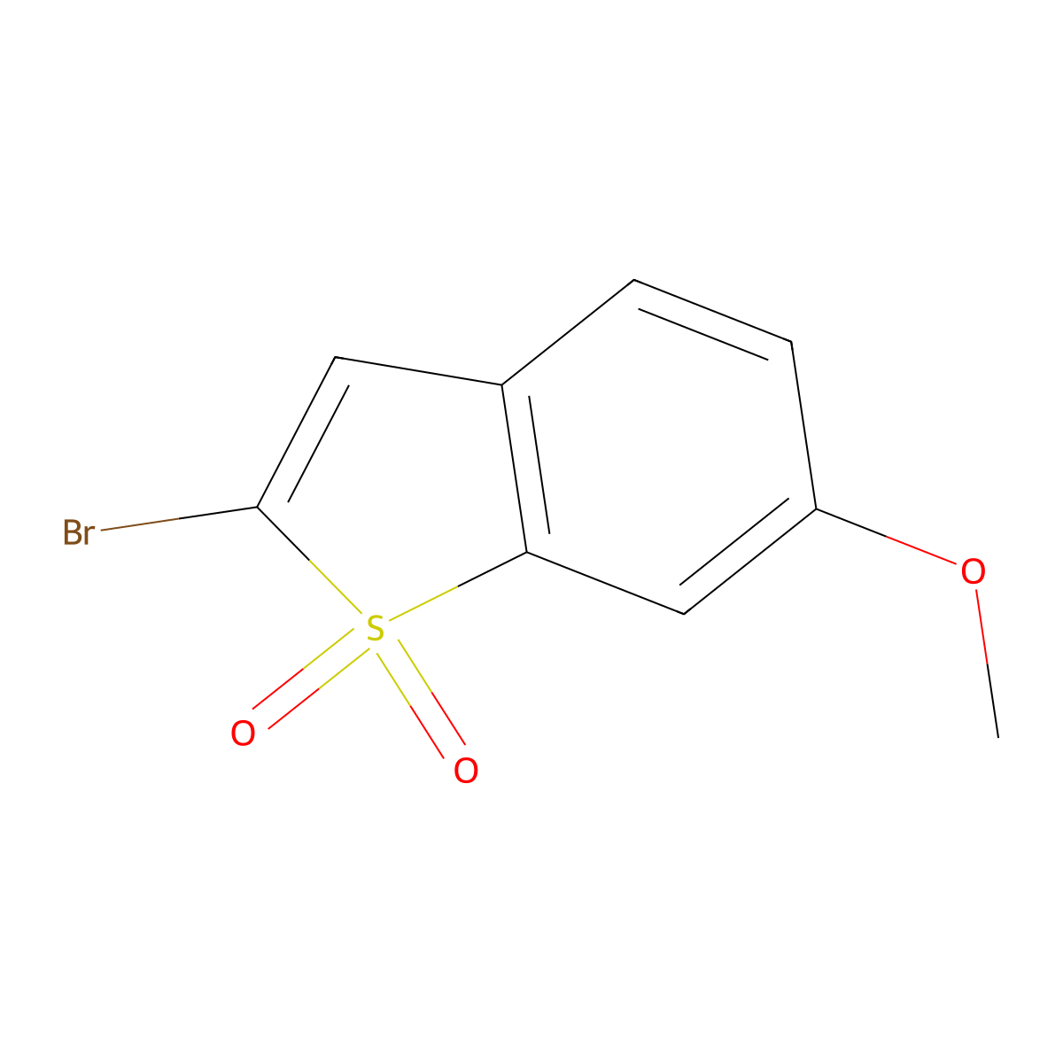 2-Bromo-6-methoxybenzo[b]thiophene 1,1-dioxide molecular structure, CAS 862081-98-9