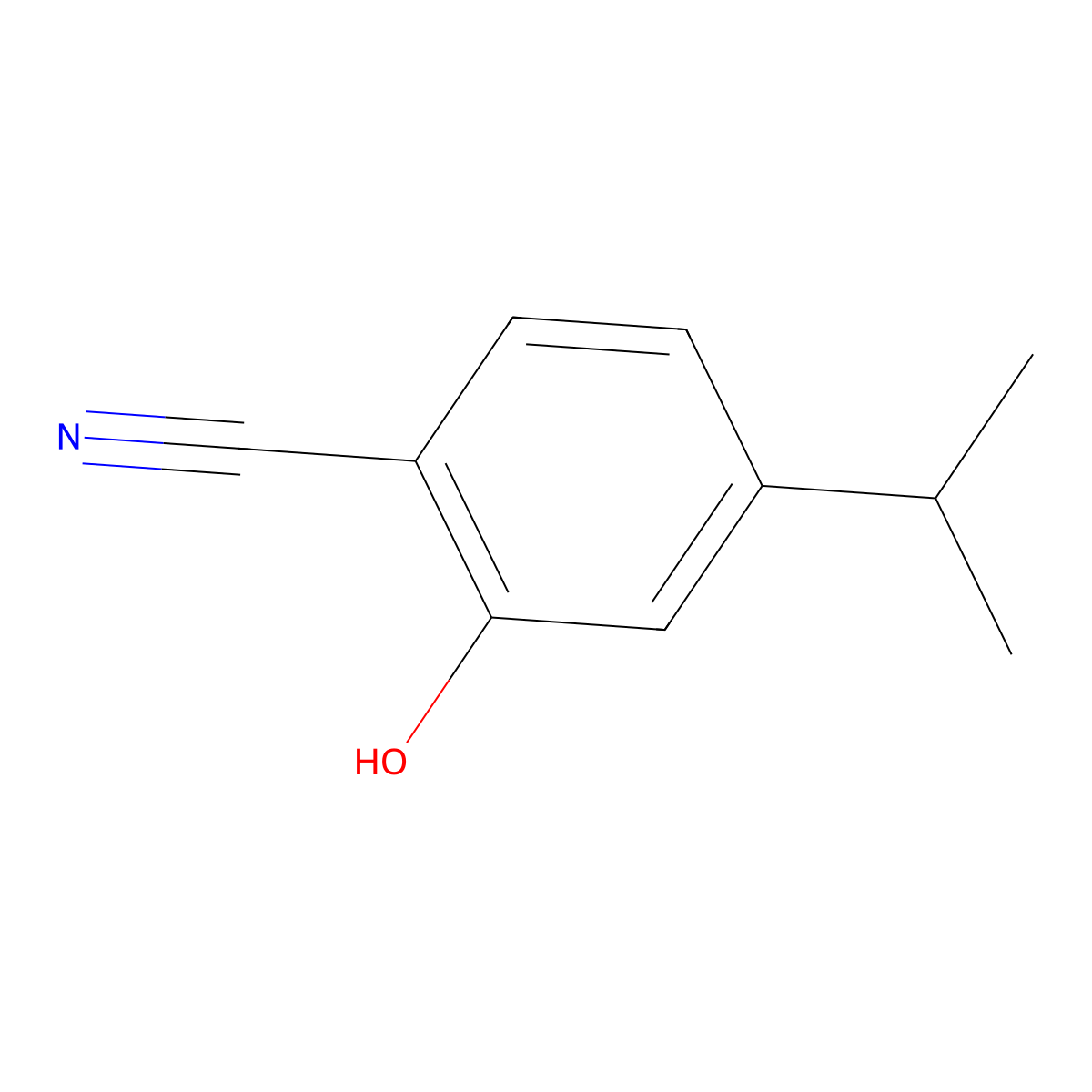 2-Hydroxy-4-isopropylbenzonitrile molecular structure, CAS 862088-21-9