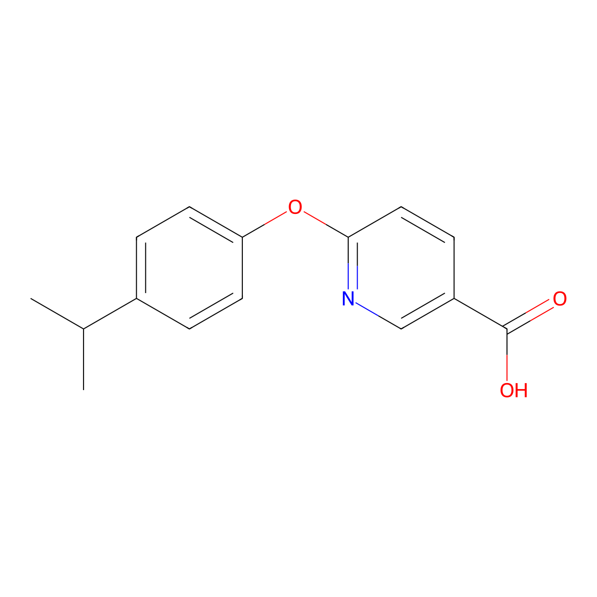 6-[4-(Propan-2-yl)phenoxy]pyridine-3-carboxylic acid molecular structure, CAS 862088-75-3