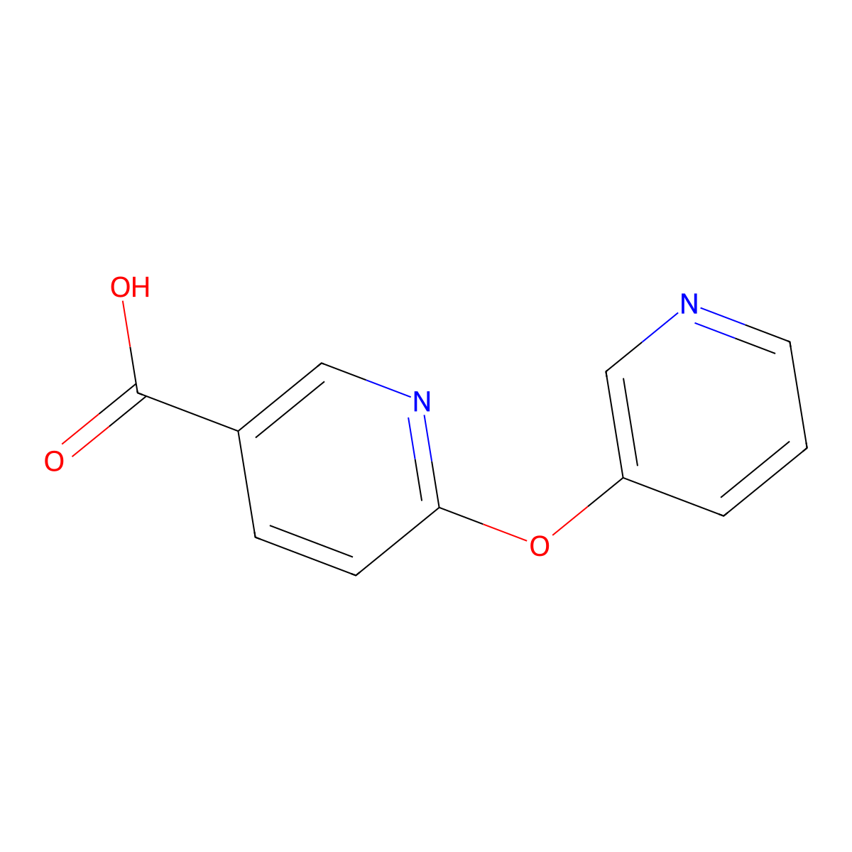 6-(Pyridin-3-yloxy)pyridine-3-carboxylic acid molecular structure, CAS 862088-80-0