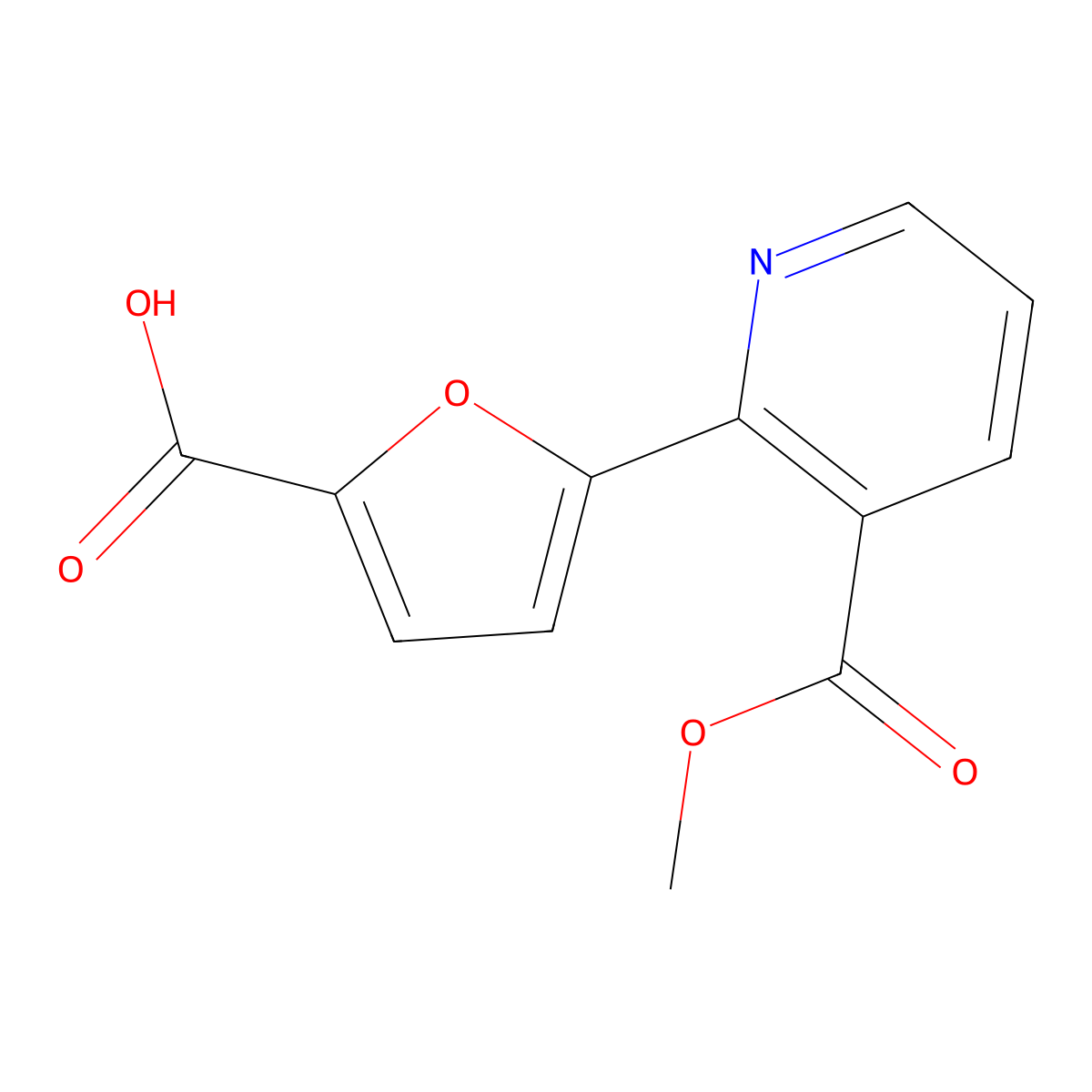 5-(3-(Methoxycarbonyl)pyridin-2-yl)furan-2-carboxylic acid molecular structure, CAS 862089-25-6