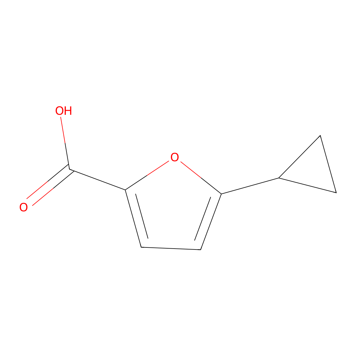 5-Cyclopropylfuran-2-carboxylic acid molecular structure, CAS 862089-27-8