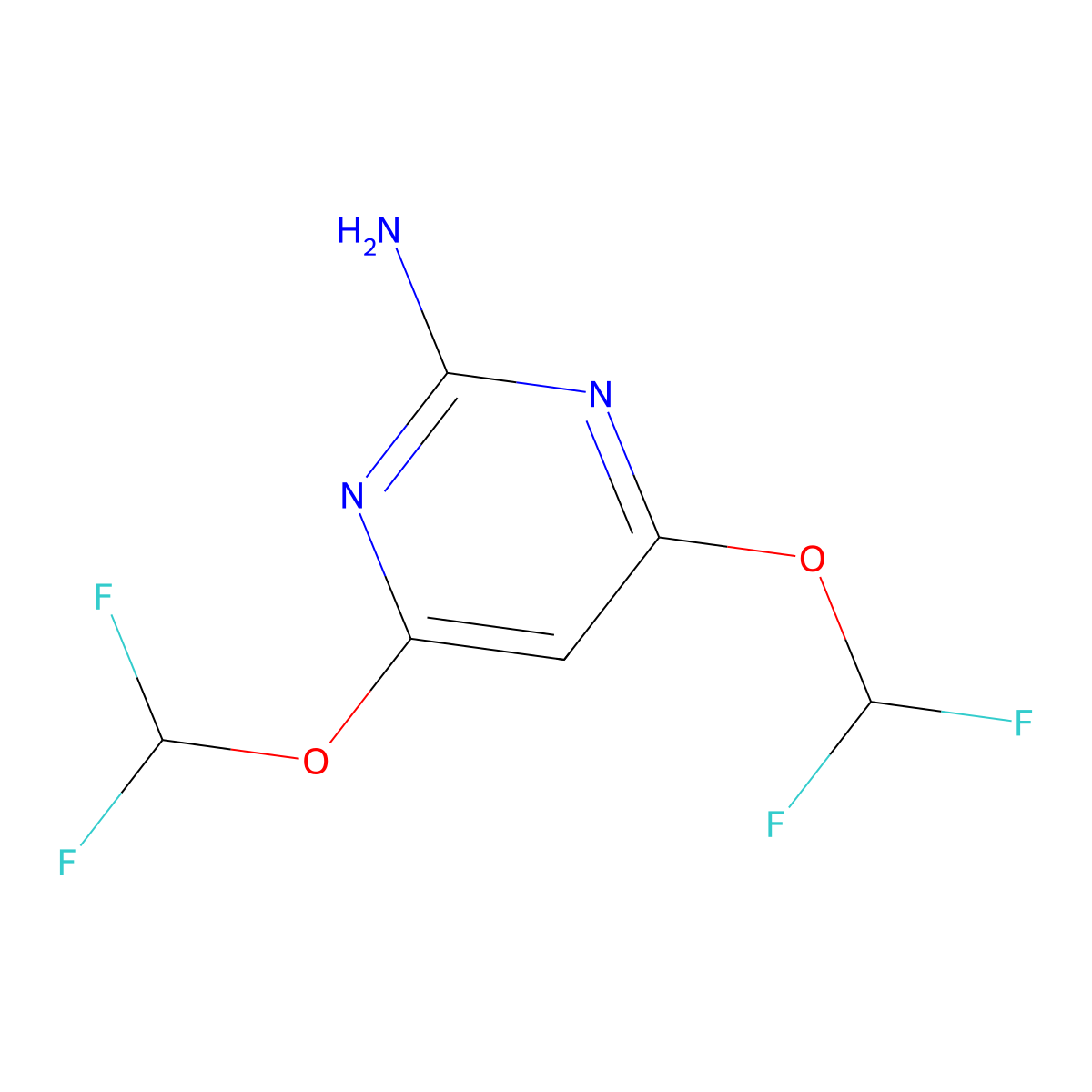4,6-Bis(difluoromethoxy)pyrimidin-2-amine molecular structure, CAS 86209-44-1