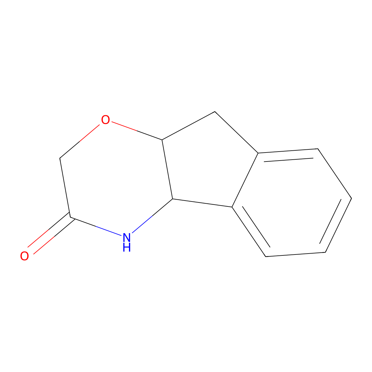 (4aR,9aS)-4,4a,9,9a-Tetrahydroindeno[2,1-b]-1,4-oxazin-3(2H)-one molecular structure, CAS 862095-79-2