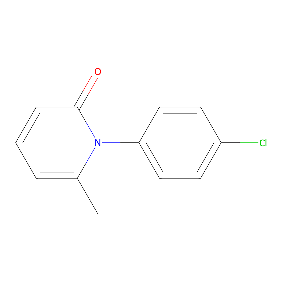 1-(4-Chlorophenyl)-6-methylpyridin-2(1H)-one molecular structure, CAS 862103-58-0