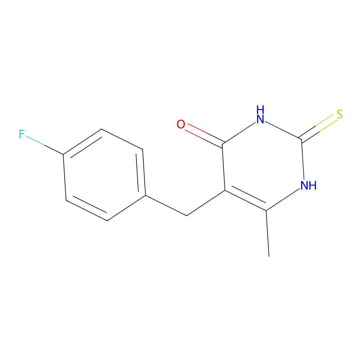 5-(4-Fluorobenzyl)-2-mercapto-6-methylpyrimidin-4-ol molecular structure, CAS 862104-74-3