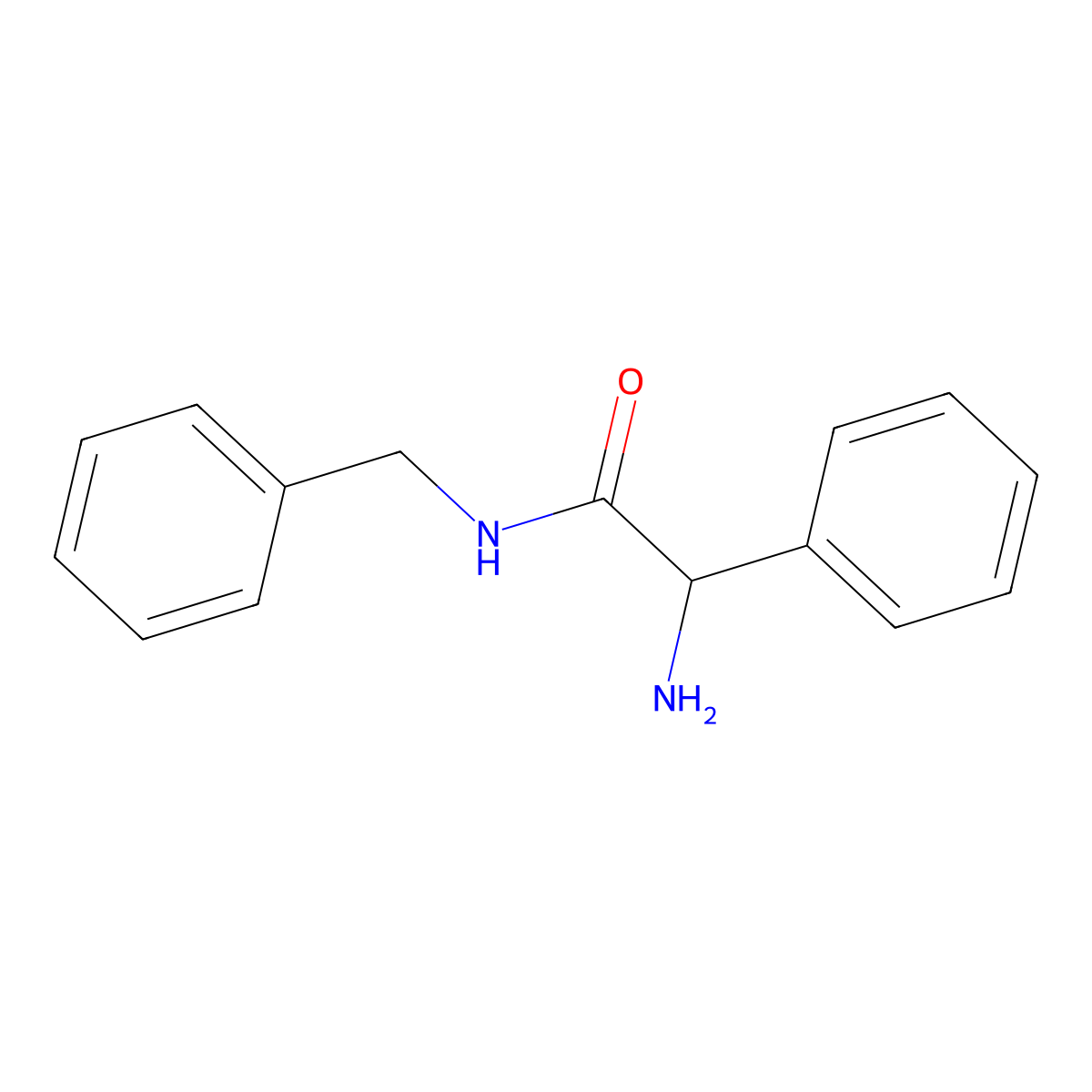 2-amino-N-benzyl-2-phenylacetamide molecular structure, CAS 86211-49-6