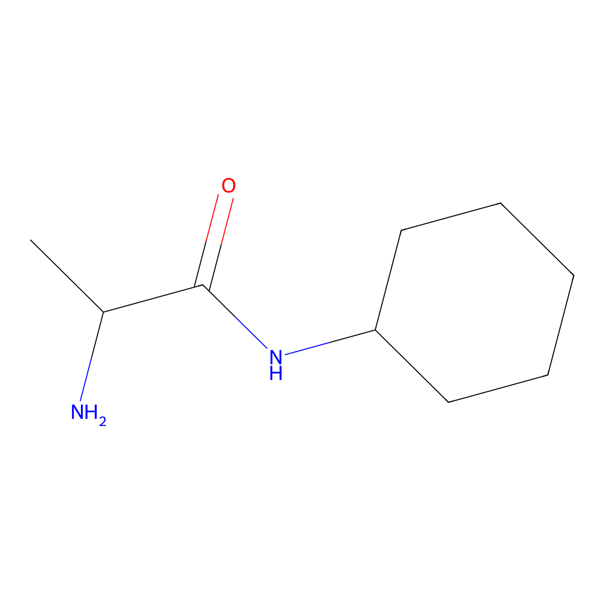 2-Amino-N-cyclohexylpropanamide molecular structure, CAS 86211-51-0