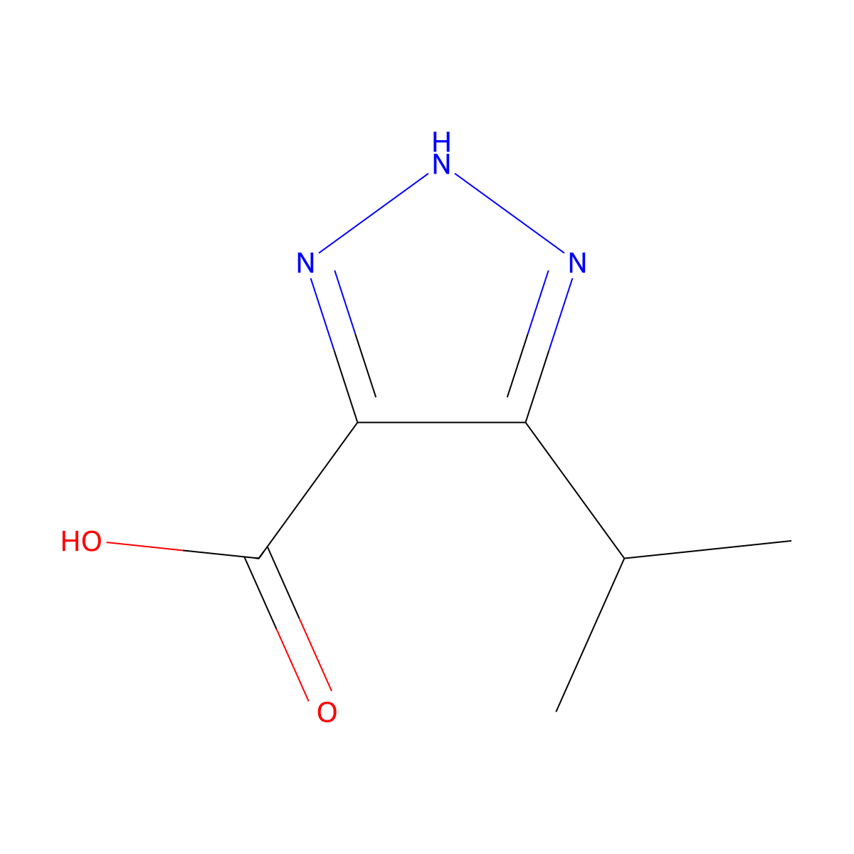4-isopropyl-1H-1,2,3-triazole-5-carboxylic acid molecular structure, CAS 862112-06-9