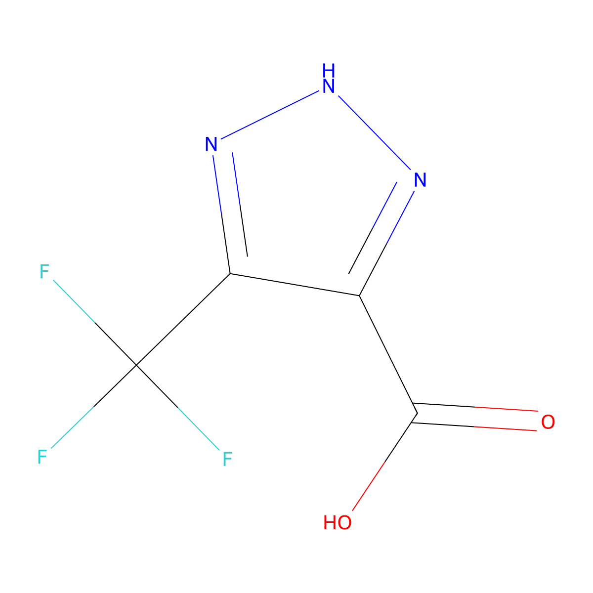 5-(trifluoromethyl)-1H-1,2,3-triazole-4-carboxylic acid molecular structure, CAS 862112-25-2