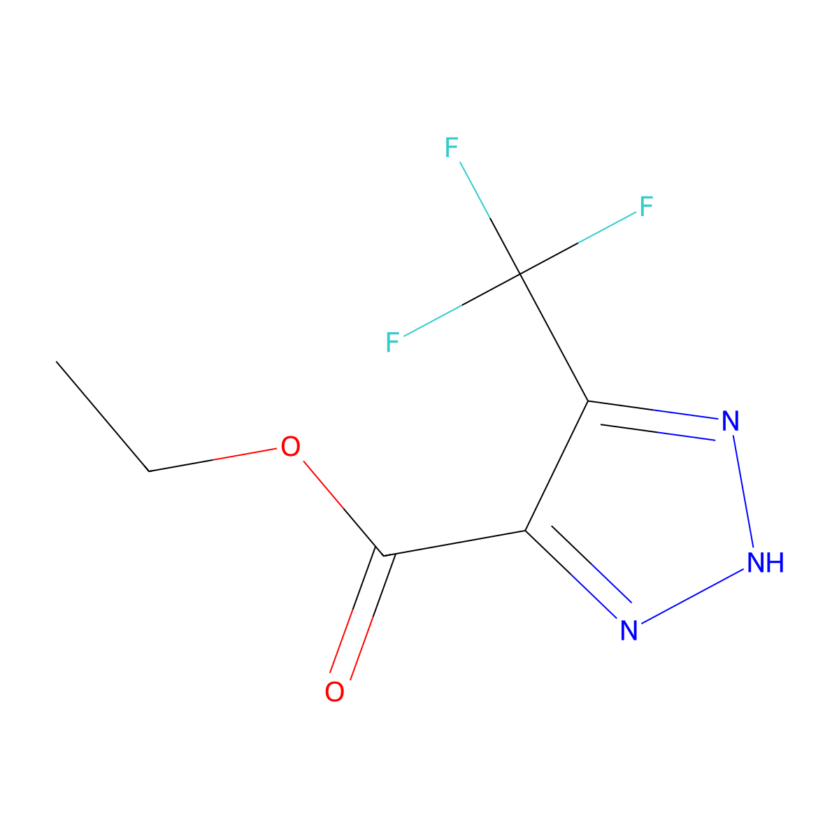 Ethyl 5-(trifluoromethyl)-1H-1,2,3-triazole-4-carboxylate molecular structure, CAS 862112-26-3